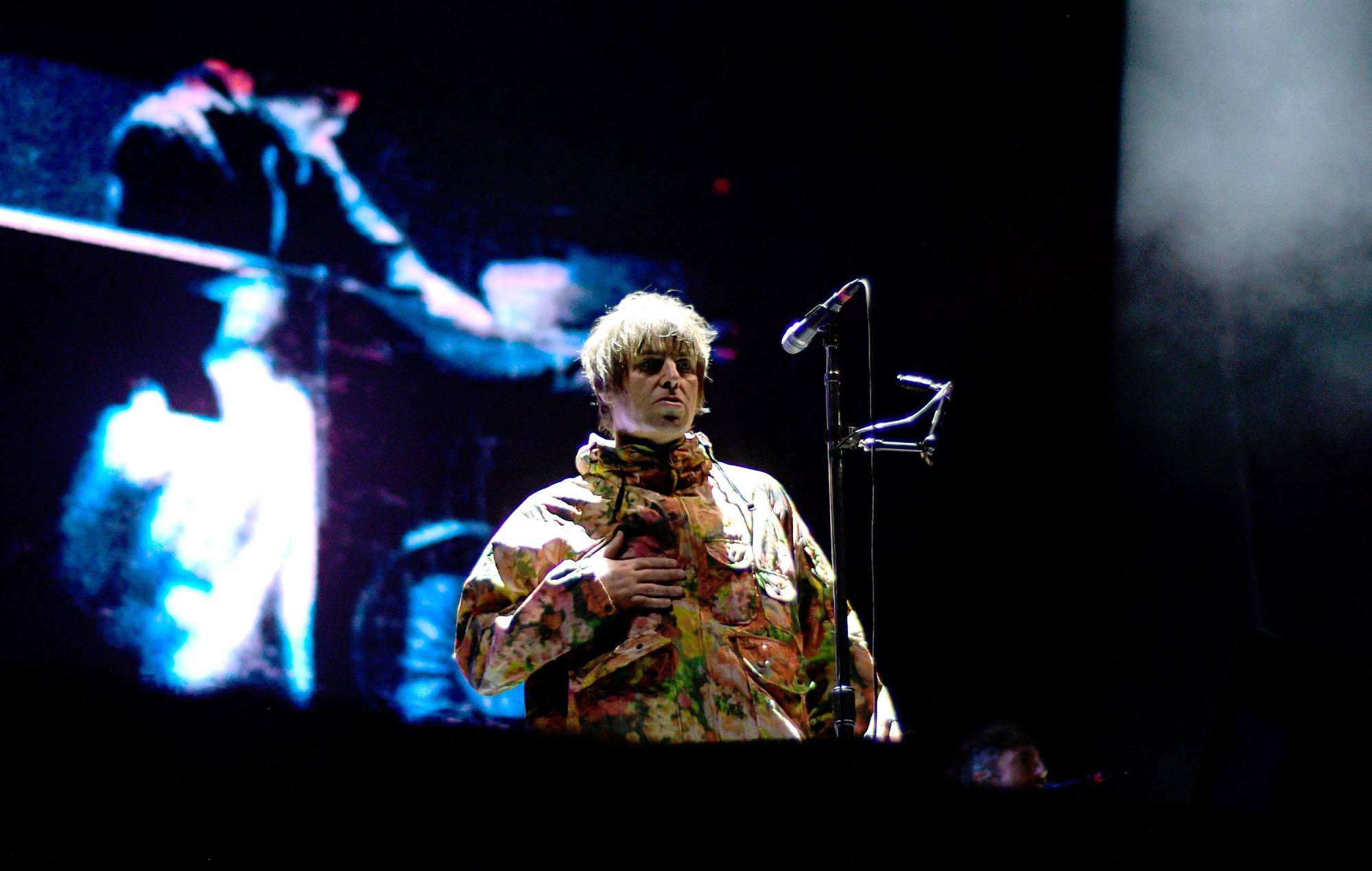 Singer Liam Gallagher performs on stage during day 2 of 'Corona Capital 2022' at Autodromo Hermanos Rodriguez on November 19, 2022 in Mexico City, Mexico. (Photo by Jaime Nogales/Medios y Media/Getty Images)